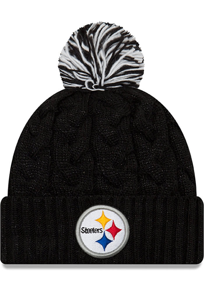 New Era Pittsburgh Steelers Black Cozy Cable Youth Knit Hat