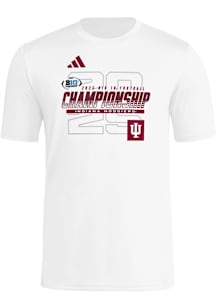 Adidas Indiana Hoosiers White Big Ten Football Championship Bound Short Sleeve T Shirt