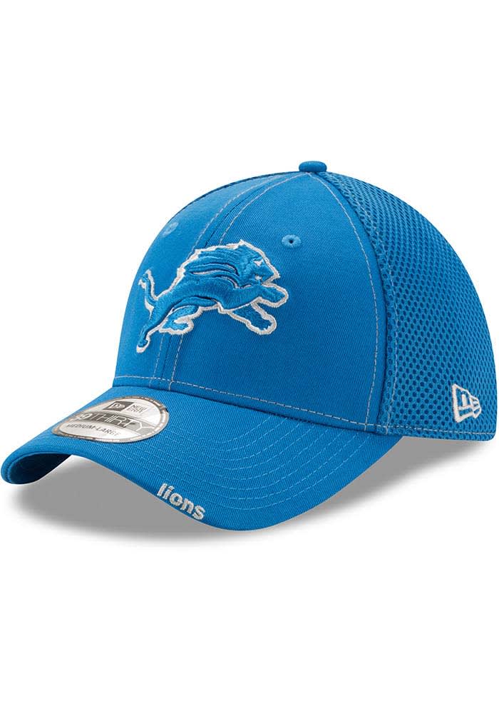 Detroit Lions Men's New Era Gray Team Neo 39THIRTY Flex Hat