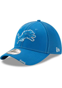 New Era Detroit Lions Mens Blue Neo 39THIRTY Design Flex Hat