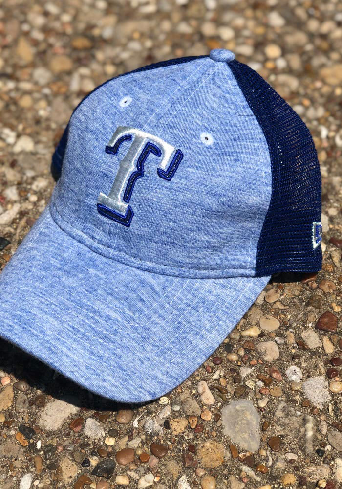 New Era Texas Rangers Blue Spaced Dye Mesh LS 9TWENTY Womens Adjustable Hat