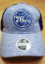 New Era Philadelphia 76ers Blue Spaced Dye Mesh LS 9TWENTY Womens Adjustable Hat