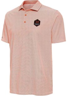 Antigua Houston Dynamo Mens Orange Pave Short Sleeve Polo