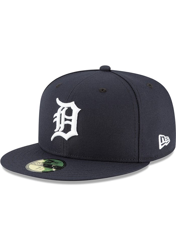 Detroit Tigers New Era Road Team Classic 39Thirty Flex Hat - Navy