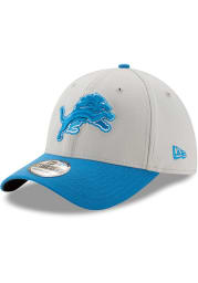 New Era Detroit Lions Mens Grey Team Classic 39THIRTY Flex Hat