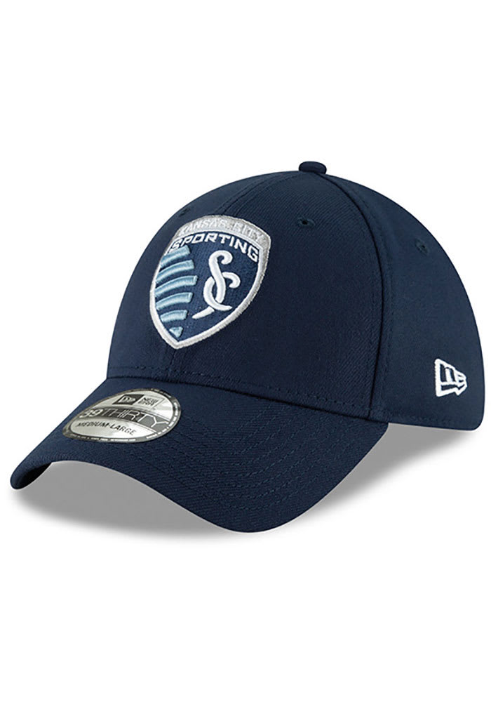 New Era Sporting Kansas City Mens Navy Blue Basic 39THIRTY Flex Hat