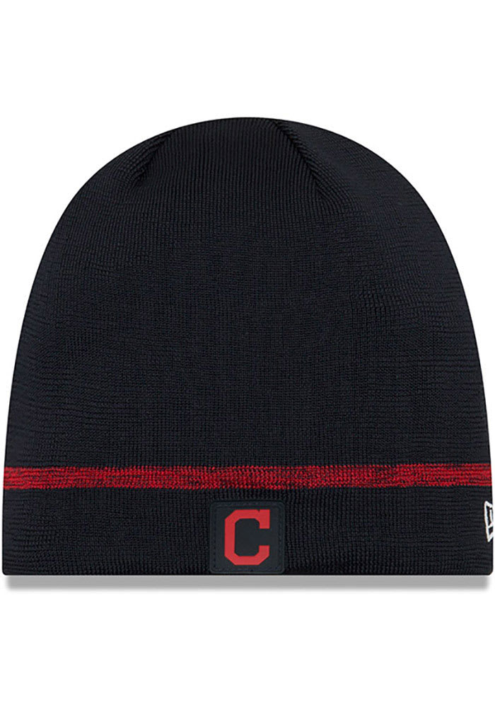 New Era Cleveland Indians Navy Blue 2019 Clubhouse Mens Knit Hat