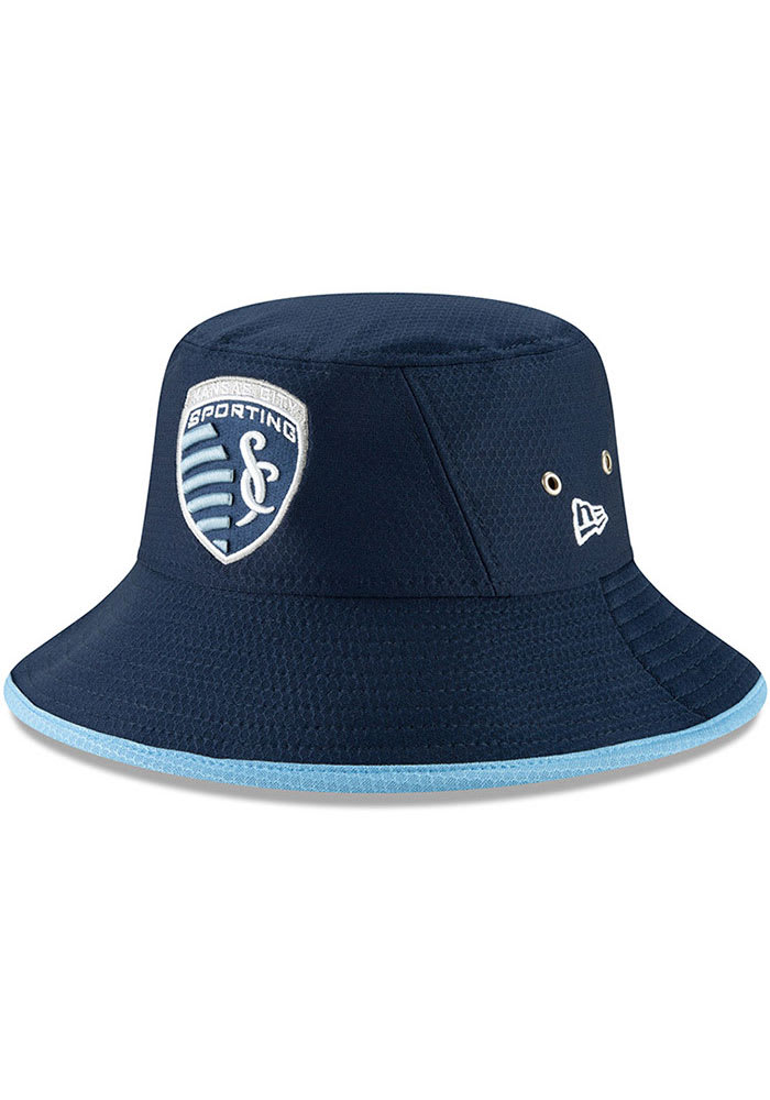 Sporting Kansas City JR Hex Team Navy Blue New Era Youth Bucket Hat