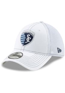 New Era Sporting Kansas City White JR White Team Neo 39THIRTY Adjustable Toddler Hat