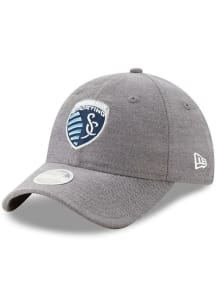 New Era Sporting Kansas City Navy Blue Linen Leap 9TWENTY Womens Adjustable Hat