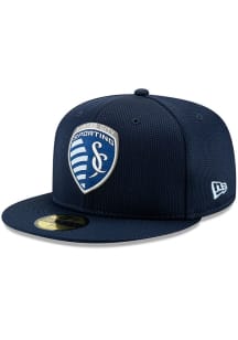 New Era Sporting Kansas City Mens Navy Blue 2019 Official 59FIFTY Fitted Hat