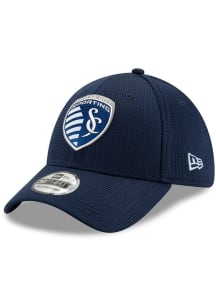 New Era Sporting Kansas City Mens Navy Blue 2019 Official 39THIRTY Flex Hat