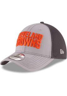 New Era Cleveland Browns Mens Grey Grayed Out Neo 2 39THIRTY Flex Hat