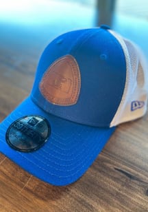 New Era Kansas Jayhawks Mens Blue Patched Mesh 39THIRTY Flex Hat