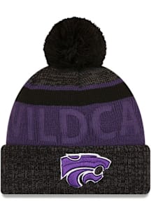 K-State Wildcats New Era Bossed Cuff Knit Mens Knit Hat - Black