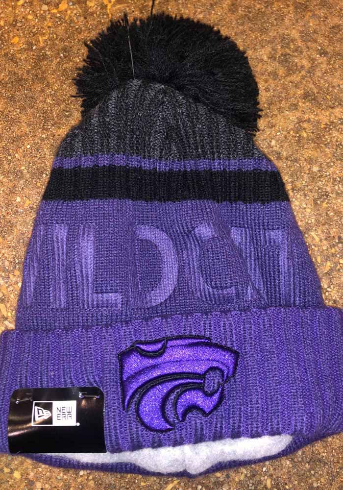 New Era K-State Wildcats Purple Tonal Bossed Cuff Knit Mens Knit Hat