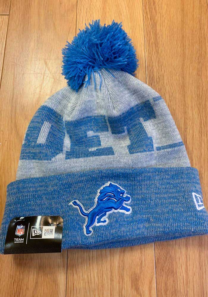 New Era Detroit Lions Grey City Fade Cuff Knit Mens Knit Hat