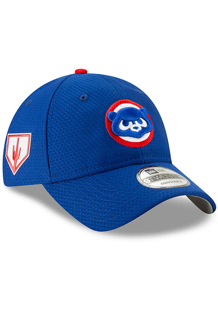 New Era Chicago Cubs Spring Training BP 2019 9TWENTY Adjustable Hat - Blue