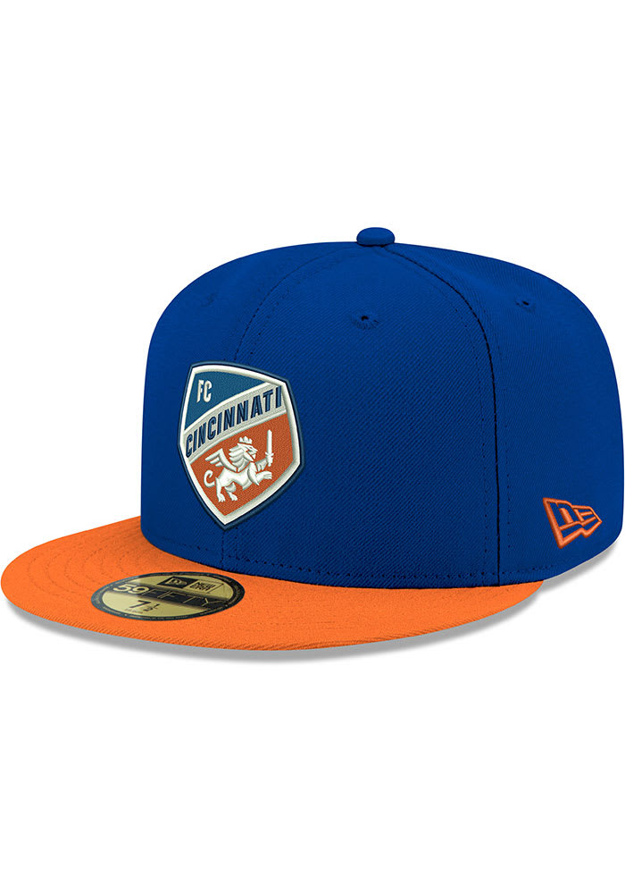 New Era FC Cincinnati Mens Blue 2T 59FIFTY Fitted Hat