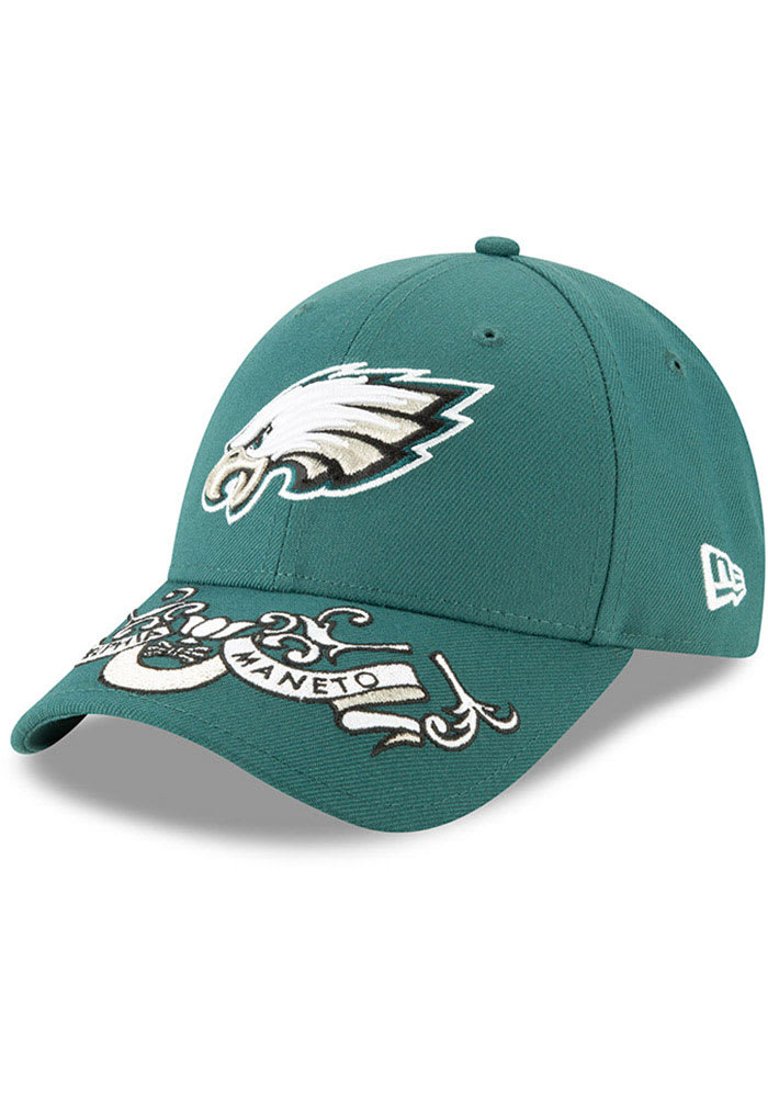 Philadelphia Eagles New Era 2022 NFL Draft 9FORTY Adjustable Hat -  Black/Midnight Green