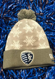 New Era Sporting Kansas City Navy Blue Snowflake W Cuff Knit Womens Knit Hat