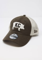 New Era Kansas City KC Pig Trucker 9TWENTY Adjustable Hat - Brown