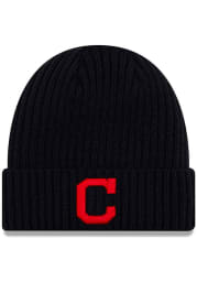 New Era Cleveland Indians Navy Blue Core Classic Cuff Mens Knit Hat