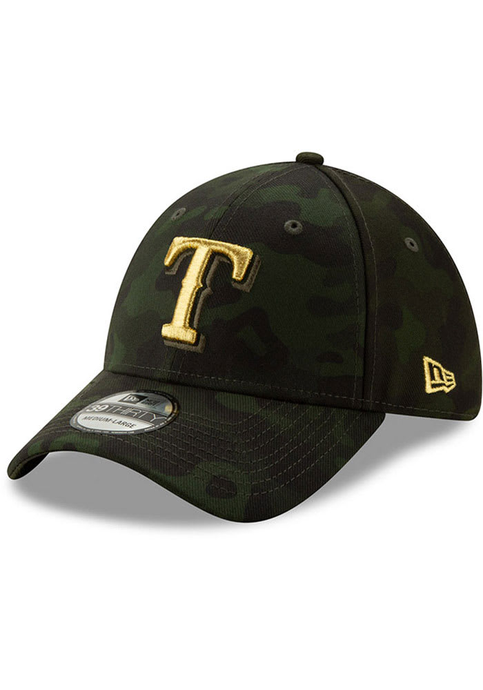 Texas Rangers 2019 Armed Forces Day 39THIRTY Green New Era Flex Hat