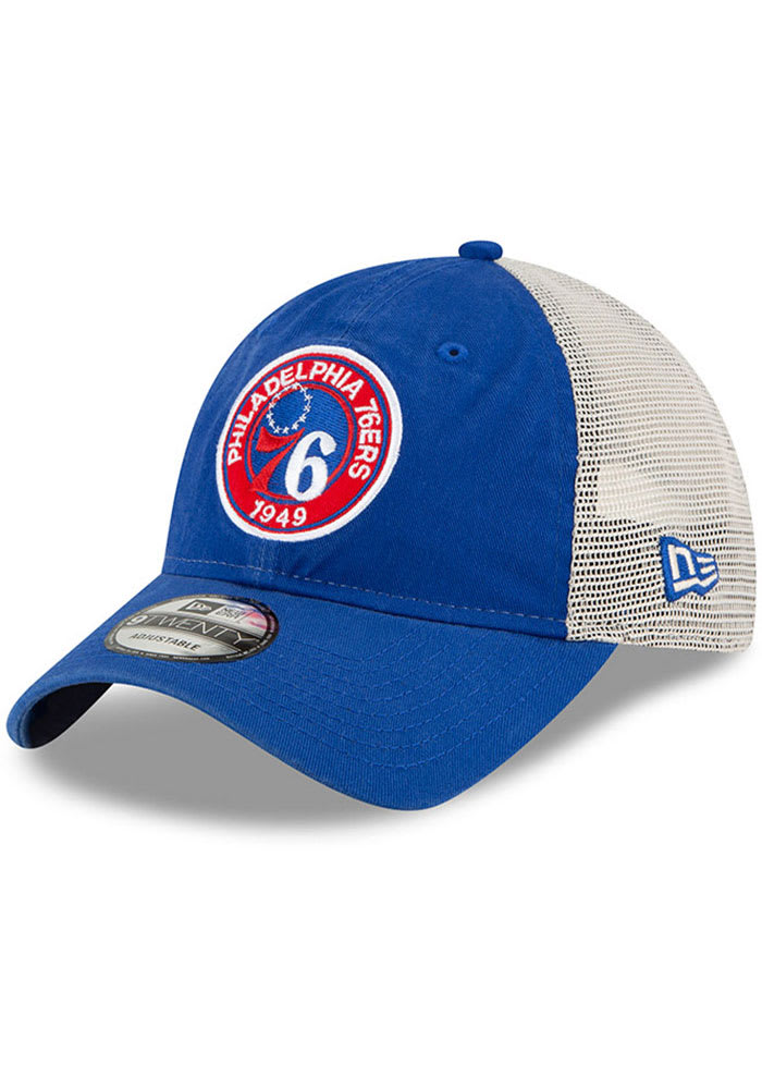 New Era Philadelphia 76ers Est Circle 9TWENTY Adjustable Hat - Blue