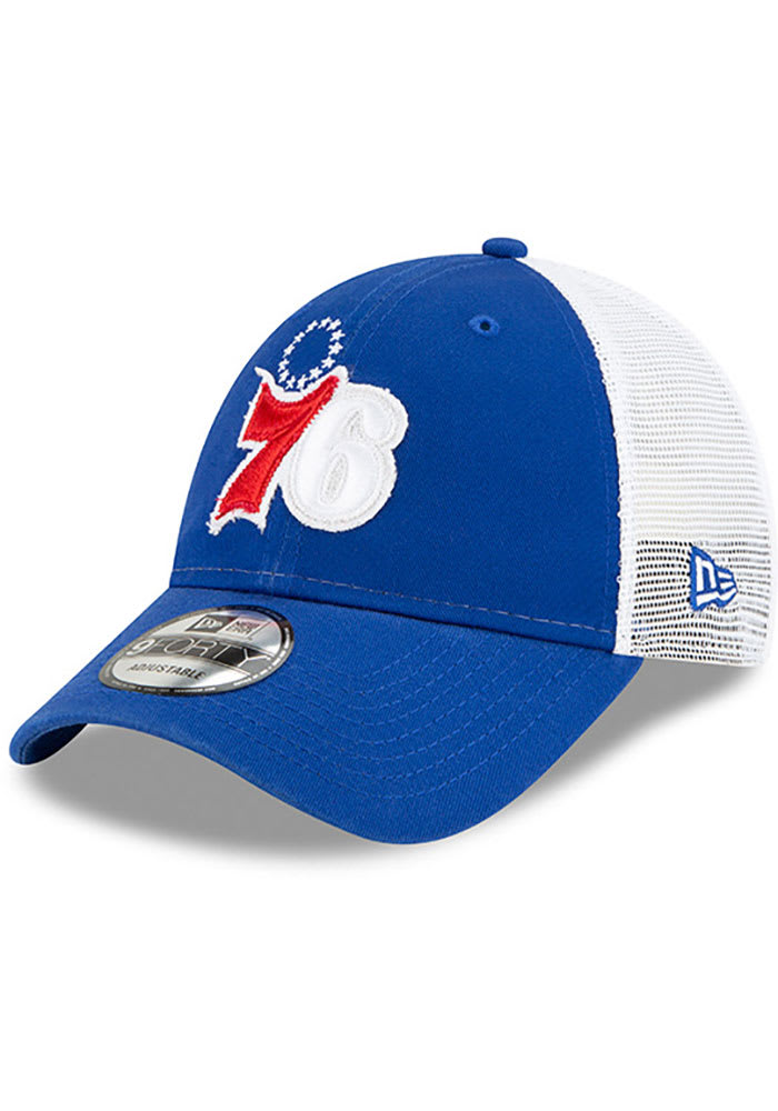 New Era Philadelphia 76ers Team Truckered 9TWENTY Adjustable Hat - Blue