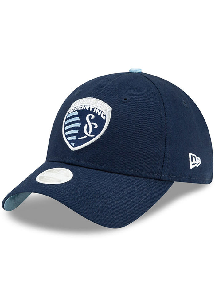 New Era Sporting Kansas City Navy Blue Bow Back 9FORTY Womens Adjustable Hat
