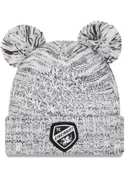 New Era FC Cincinnati White Pom Duel Cuff Womens Knit Hat