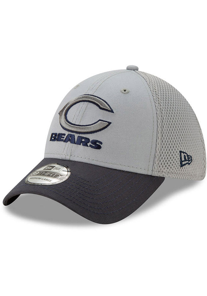 New Era Chicago Bears Grey JR Gray Neo 39THIRTY Youth Flex Hat