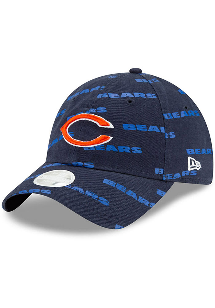 New Era Chicago Bears Navy Blue Worded 9TWENTY Womens Adjustable Hat