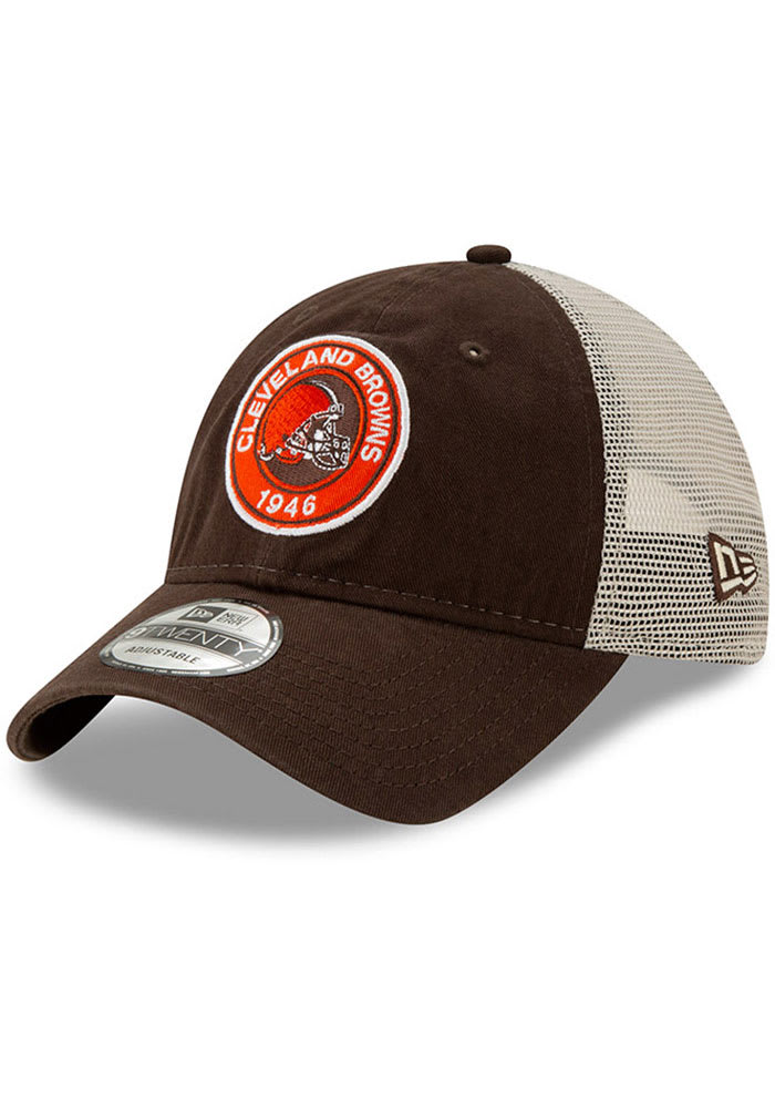 New Era Cleveland Browns Est Circle 9TWENTY Adjustable Hat - Brown