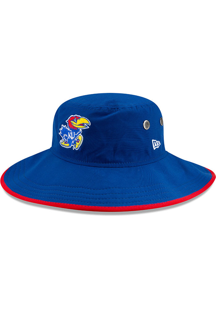 New Era Kansas Jayhawks Blue Basic Safari Mens Bucket Hat