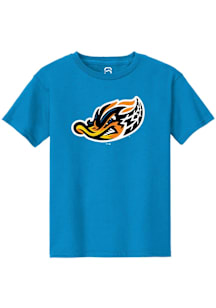 Summit Sportswear Akron RubberDucks Youth Teal Primary Logo Short Sleeve T-Shirt