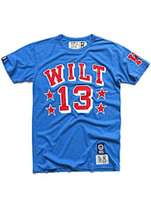 Wilt Chamberlain  Kansas Jayhawks Blue Roots of Fight Basketball Short Sleeve Fashion T Shirt