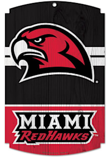 Miami RedHawks Logo Sign Sign - Red