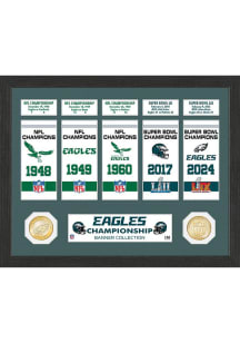 Philadelphia Eagles 5x World Champions Banner Collection Plaque