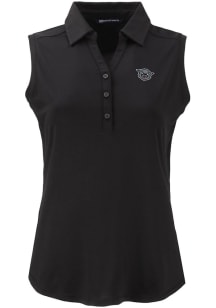 Womens Cincinnati Bearcats Black Cutter and Buck Vault Forge Eco Polo Shirt