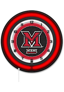 Miami RedHawks 19in Neon Wall Clock