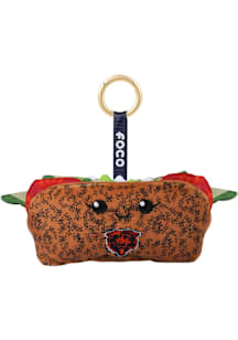 Chicago Bears 6in Plush Food Backpack Clip Keychain - Brown