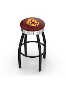 Arizona State Sun Devils Sparky 3 Ring Chrome Seat Pub Stool - Black