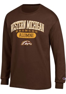 Mens Western Michigan Broncos Brown Champion Pill Alumni Jersey Tee