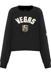 Pro Standard Vegas Golden Knights Womens Black Classic Chenille Crew Sweatshirt
