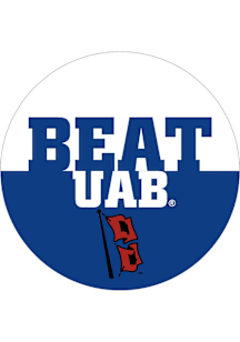Tulsa Golden Hurricane BEAT UAB 3" Button - Navy Blue