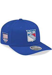 New Era New York Rangers Centennial 9SEVENTY Stretch Snap Adjustable Hat - Blue