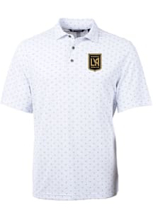 Cutter and Buck Los Angeles FC White Virtue Eco Pique Tile Big and Tall Polo