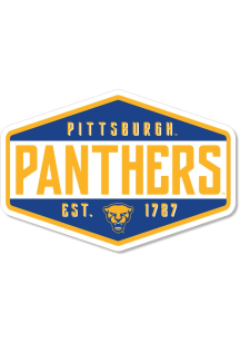 Blue Pitt Panthers 3.5&quot; Badge Rugged Stickers